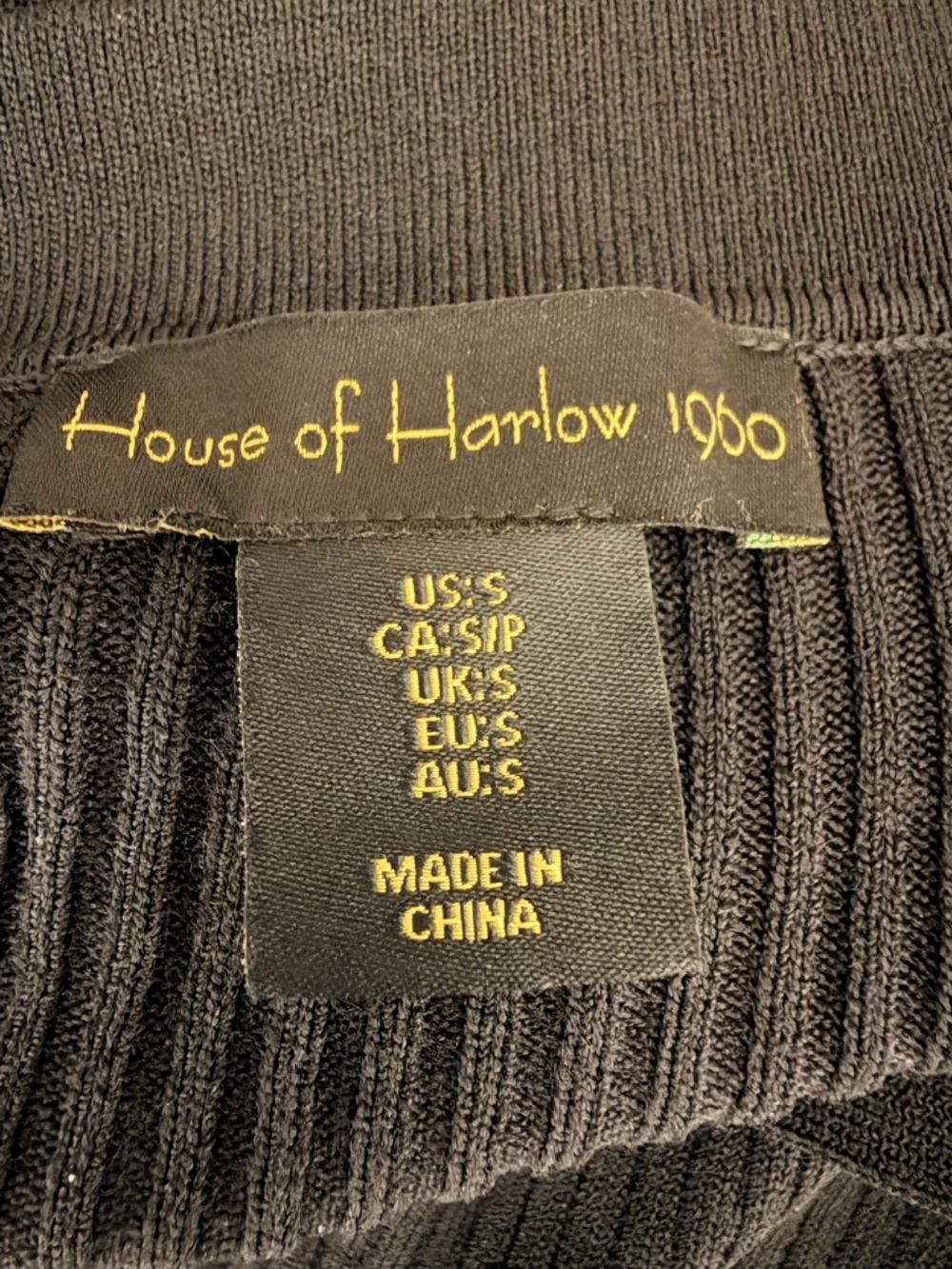 House of Harlow 1960 Black Ribbed Cardigan - Picture 4 of 6